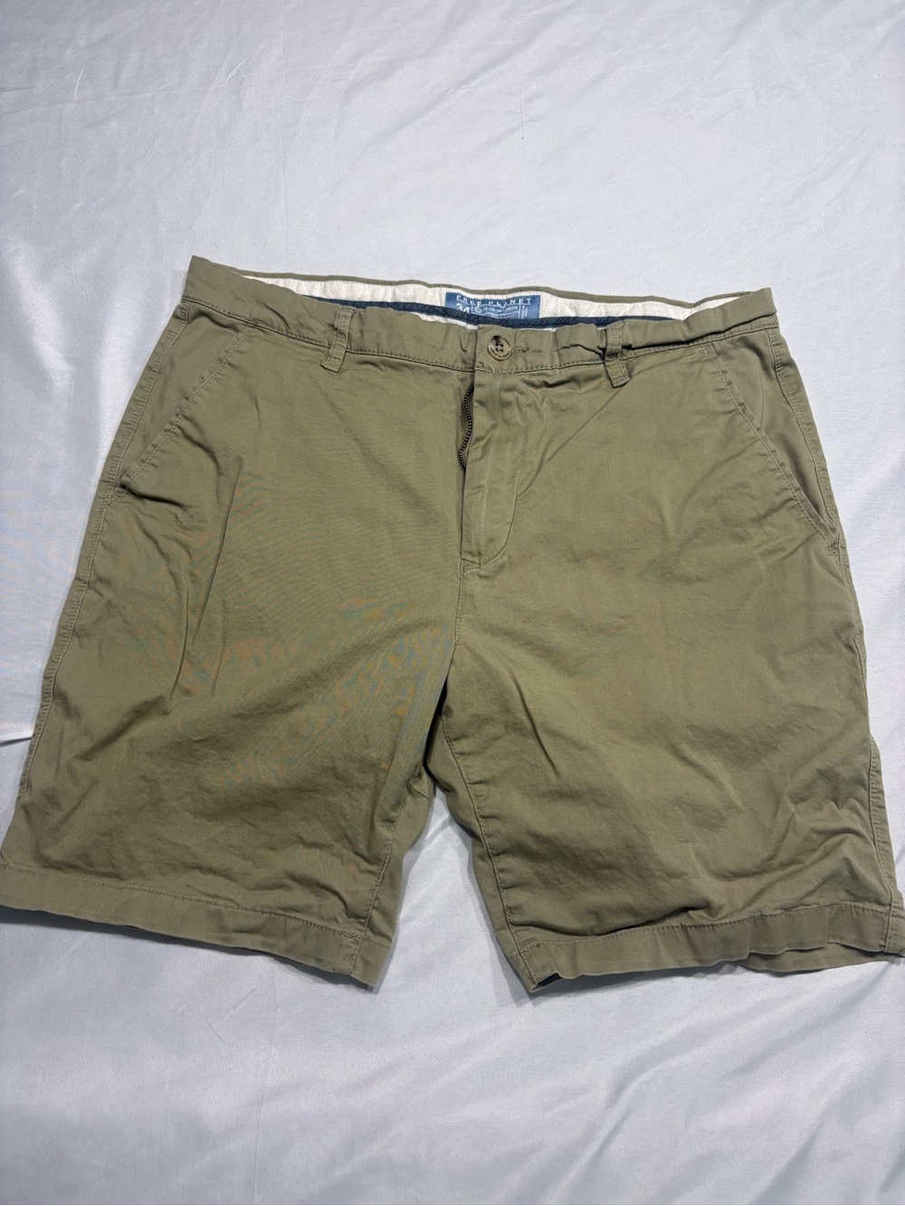Free Planet Olive Flat-Front Men's Shorts